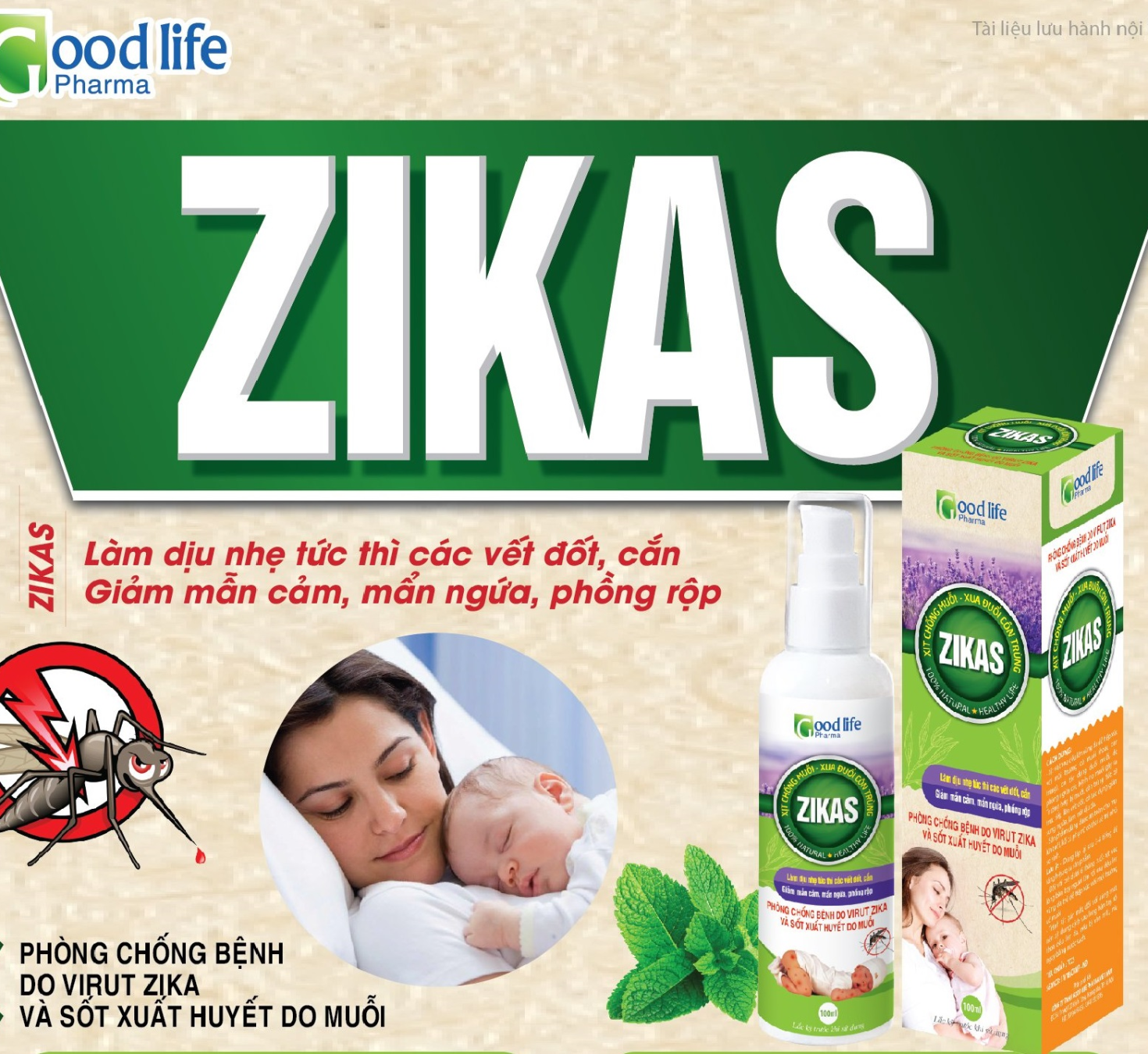 Xịt Muỗi Zikas cho bé 