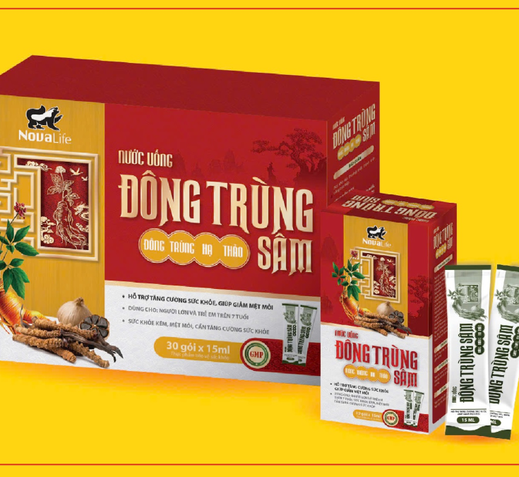 Nước Uống Đông Trùng Hạ Thảo Sâm Novalife hộp 30 gói 