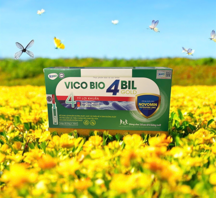 Lợi khuẩn đường ruột Vico Bio 4Bil gold hộp 20 ống